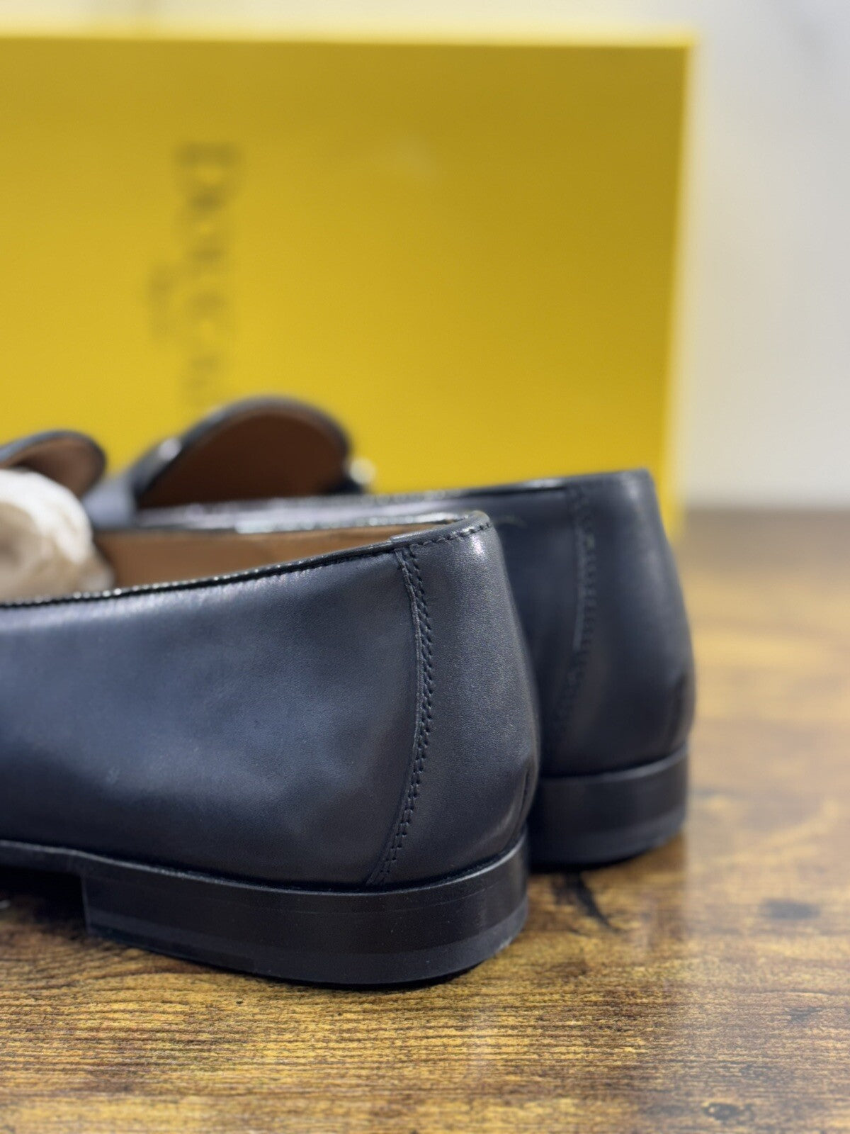 Doucal’s Scarpa Uomo Icon Doppia Fibbia  Pelle Blu Luxury Men Doucal’s Shoes 44