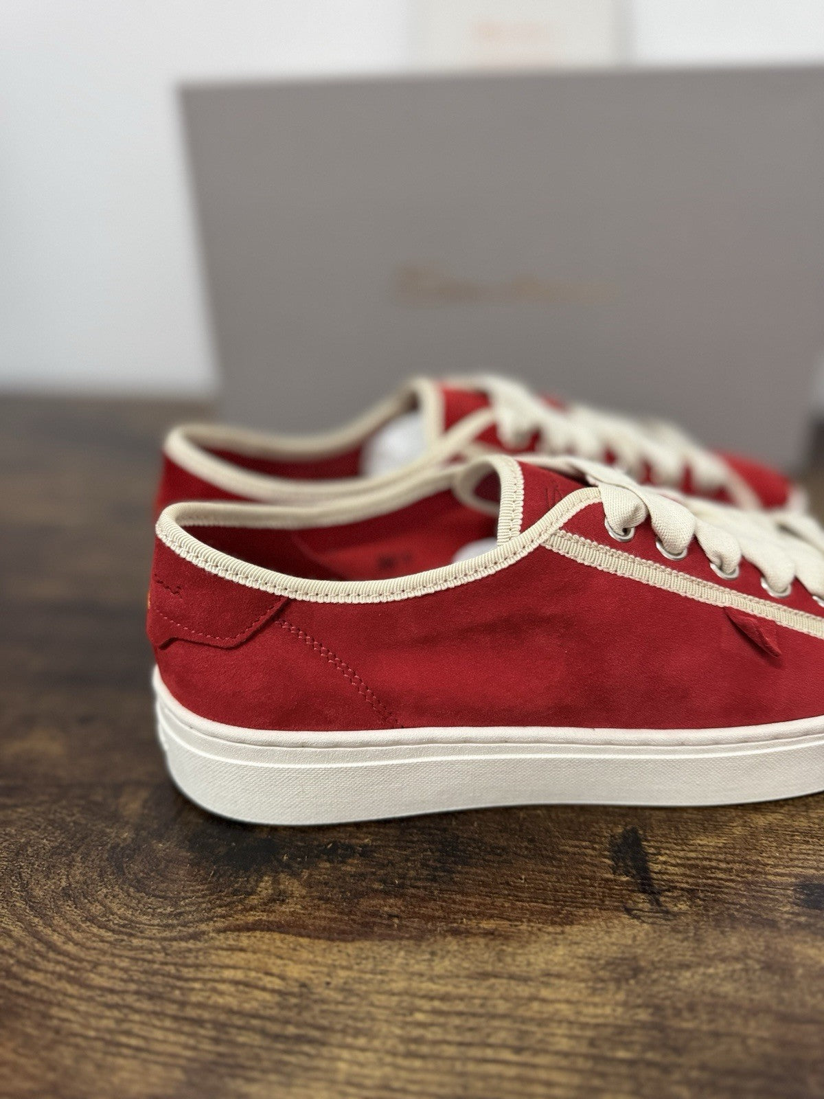 Santoni Sneaker Icon Pelle  Suede Rossa    Casual Scarpa Santoni 38.5