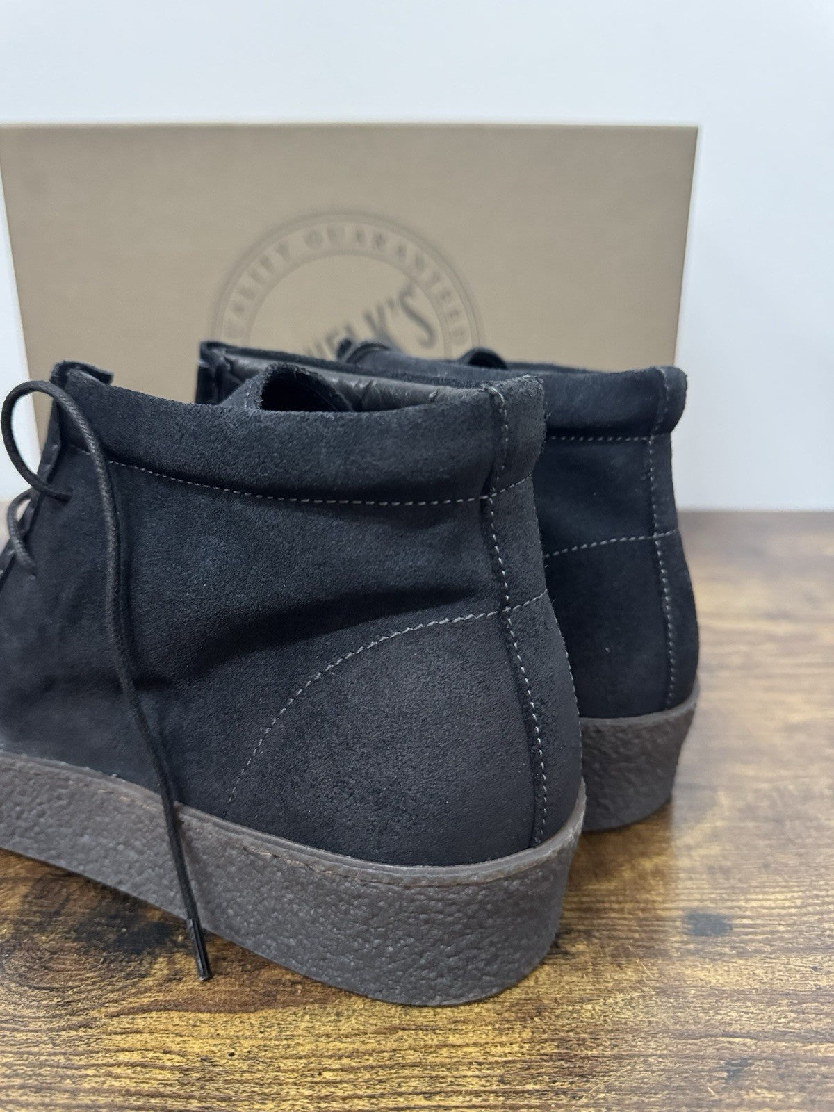 Pawelk’s Polacchino  Suede Nero   Casual Boot Uomo 39