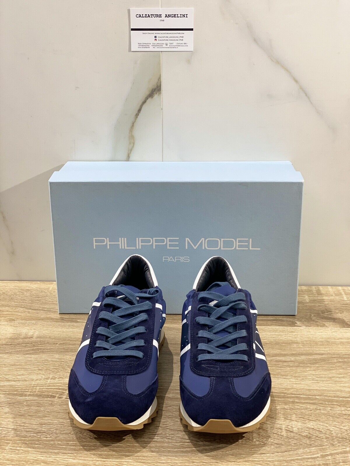 Philippe Model sneaker Uomo Toujours  Blu  Suede 45