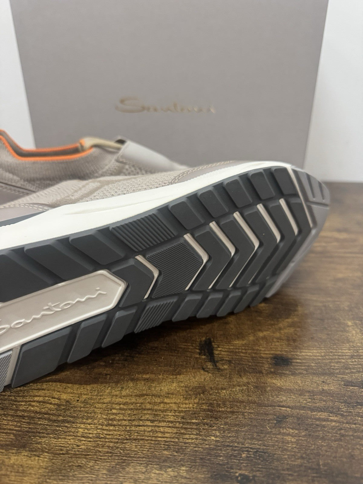 Santoni Innova Sneaker Beige Casual Luxury Santoni Scarpa Uomo 41.5