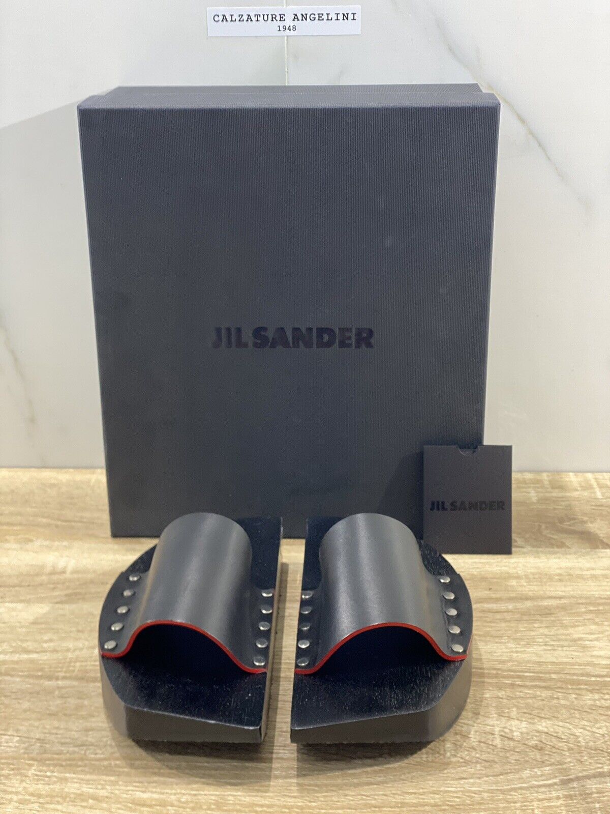 Jil Sander Japanese clog waxy Nero pelle luxury jil sander woman shoes 36