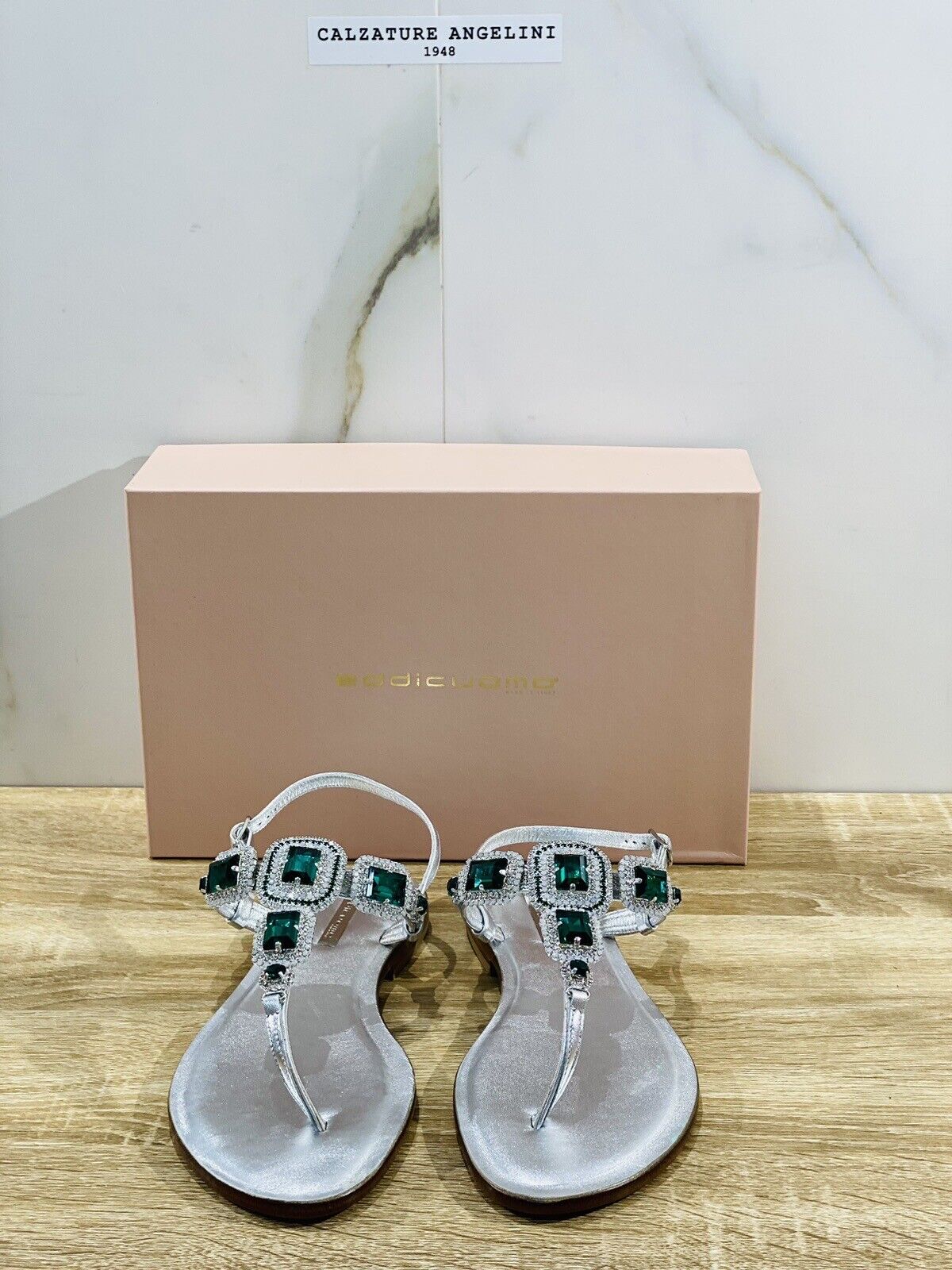 Eddi Cuomo Luxury Sandals Donna Argento Fatti A Mano Totally Handmade 38