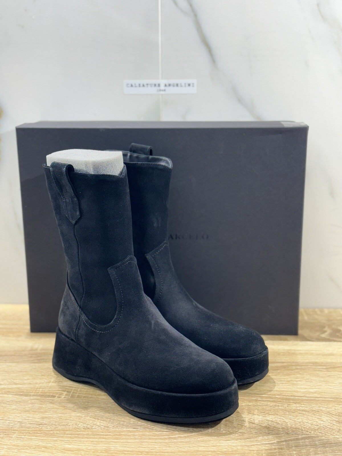 Paloma Barcelo’ Stivaletto Ander    Donna Pelle Suede  Nero Zeppa  41