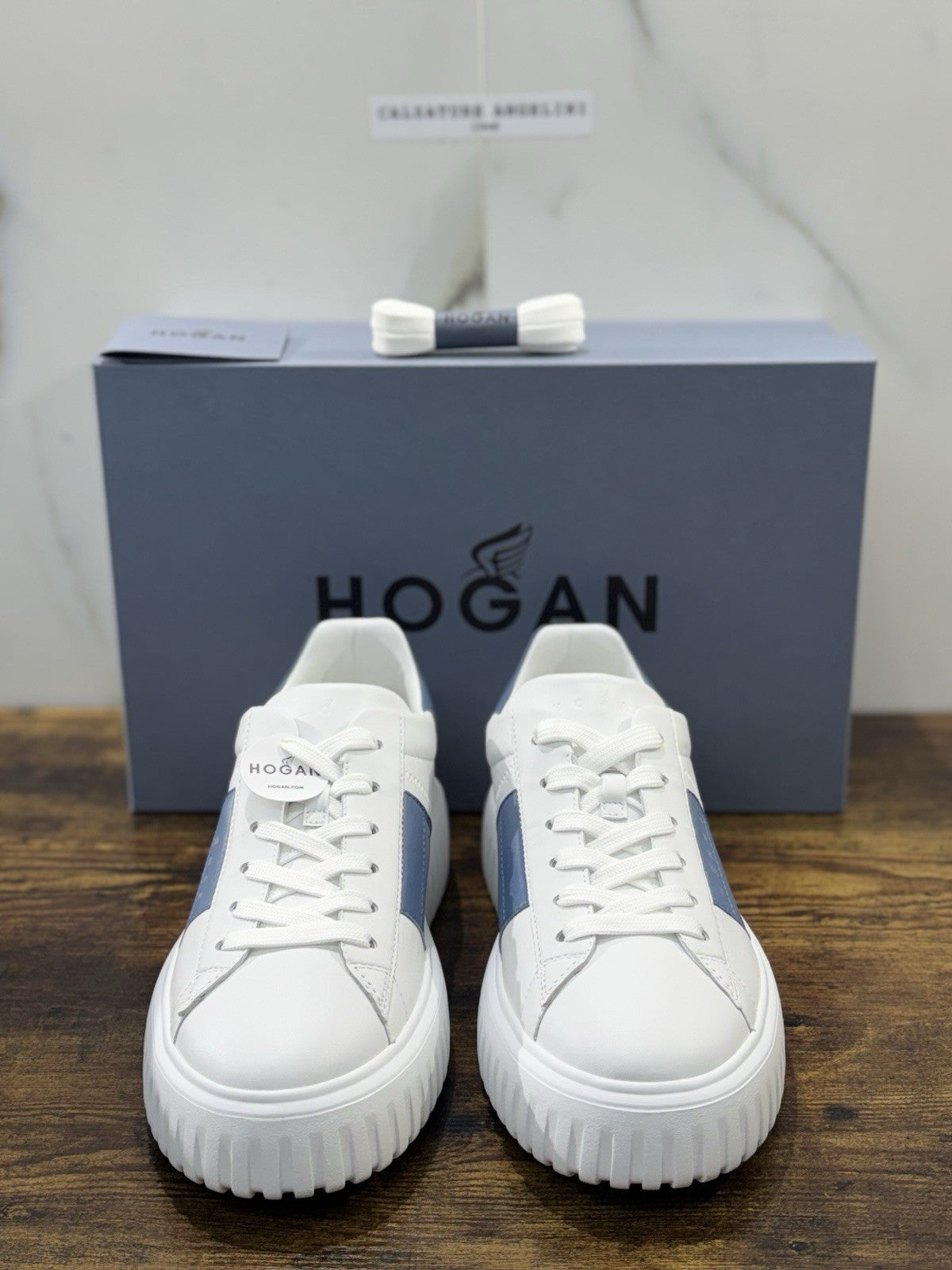 Hogan H-stripes New H Band Pelle Bianca Memory Foam Scarpa Hogan Uomo 43