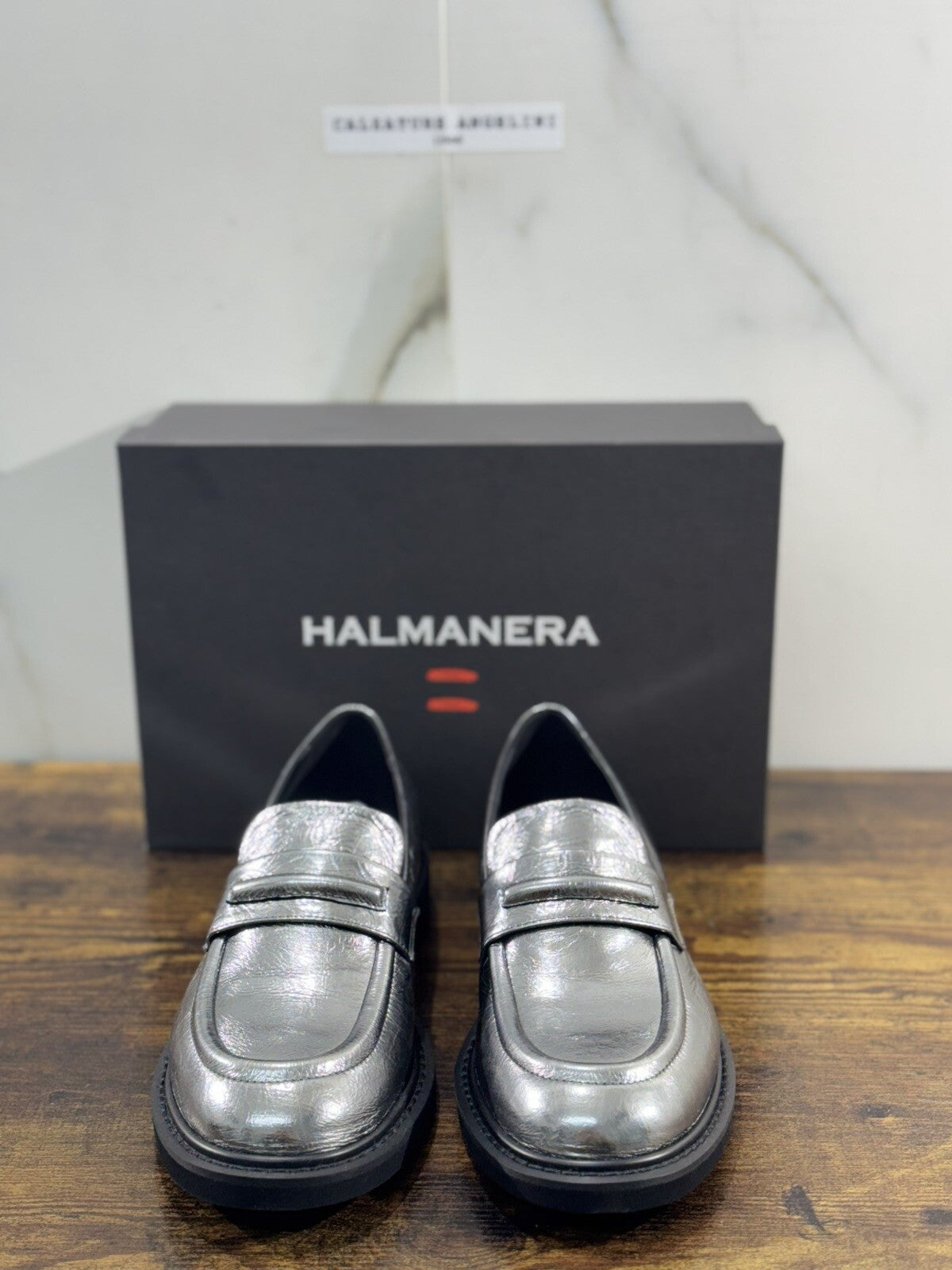 Halmanera Mocassino   Donna Noe In Pelle Acciaio  Super  Soft  Luxury Shoes 40