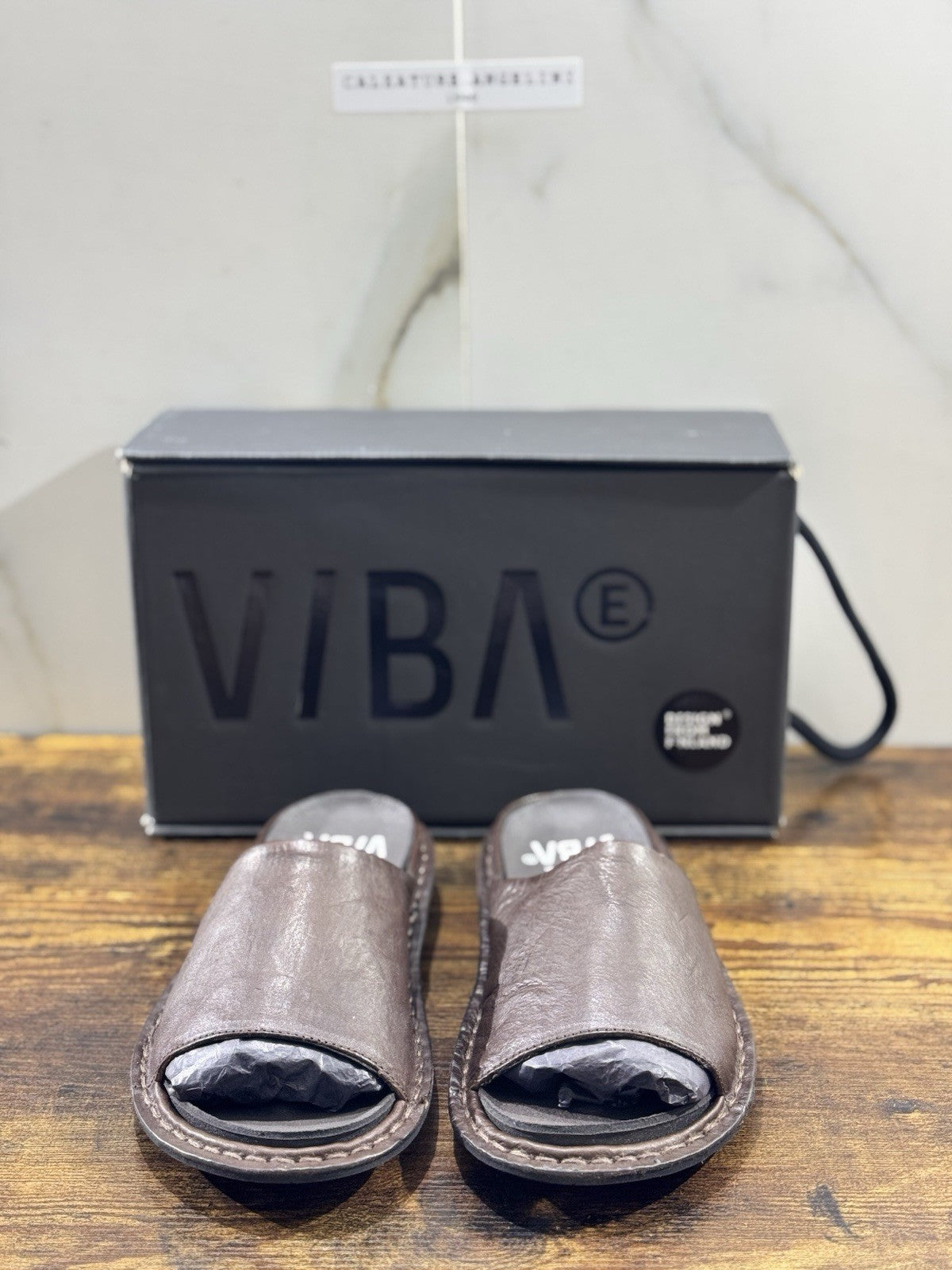 Vibae Saint Tropez Sandalo Pelle Testa Di Moro Donna 40