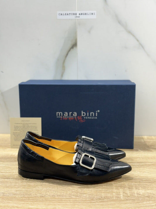 Mara Bini Ballerina   Donna Pelle Nera  Handmade Sacchetto 37