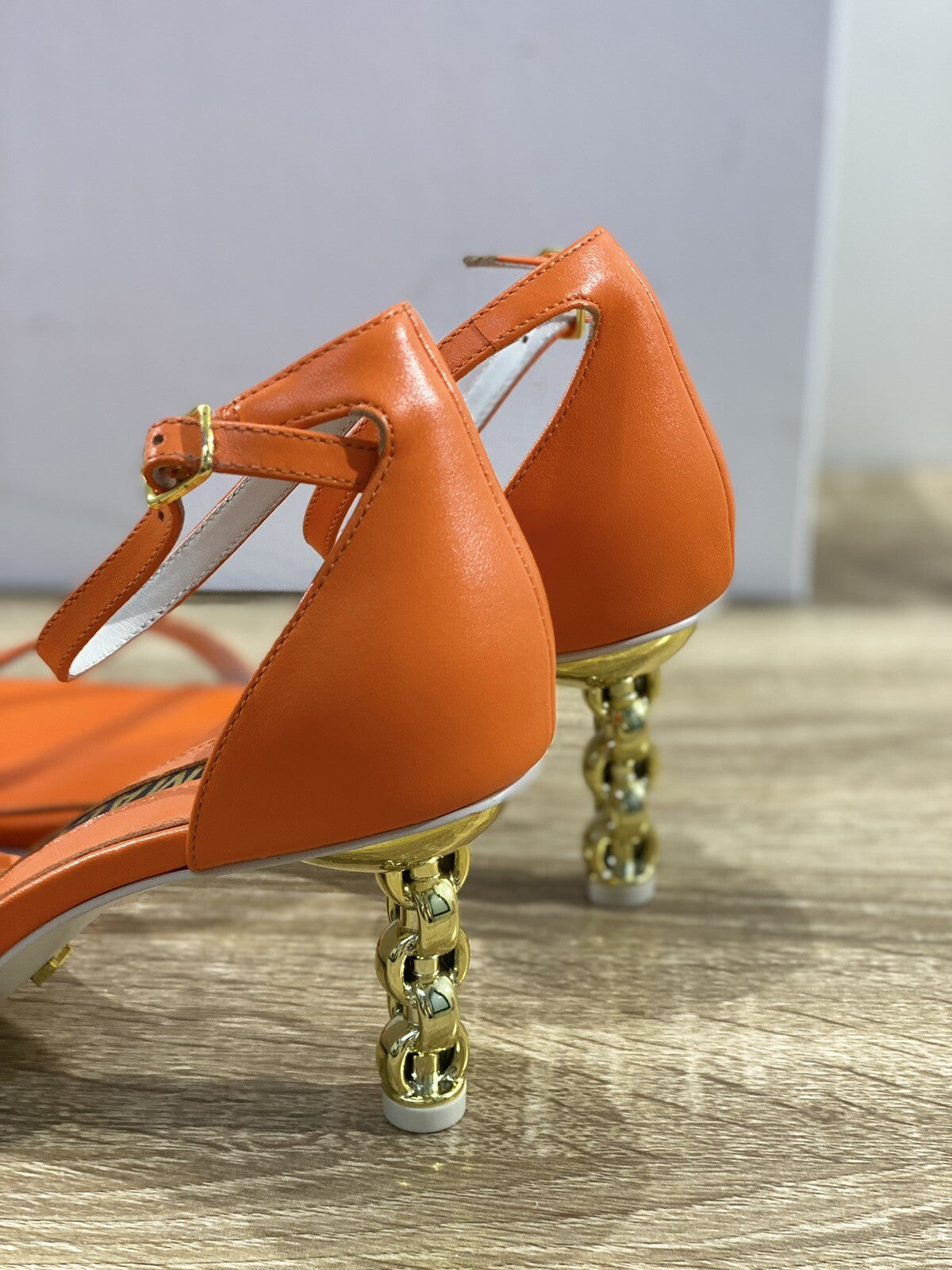 Kat Maconie Sandalo Donna Adela In Pelle Arancio Kat Maconie Scarpa Donna 37