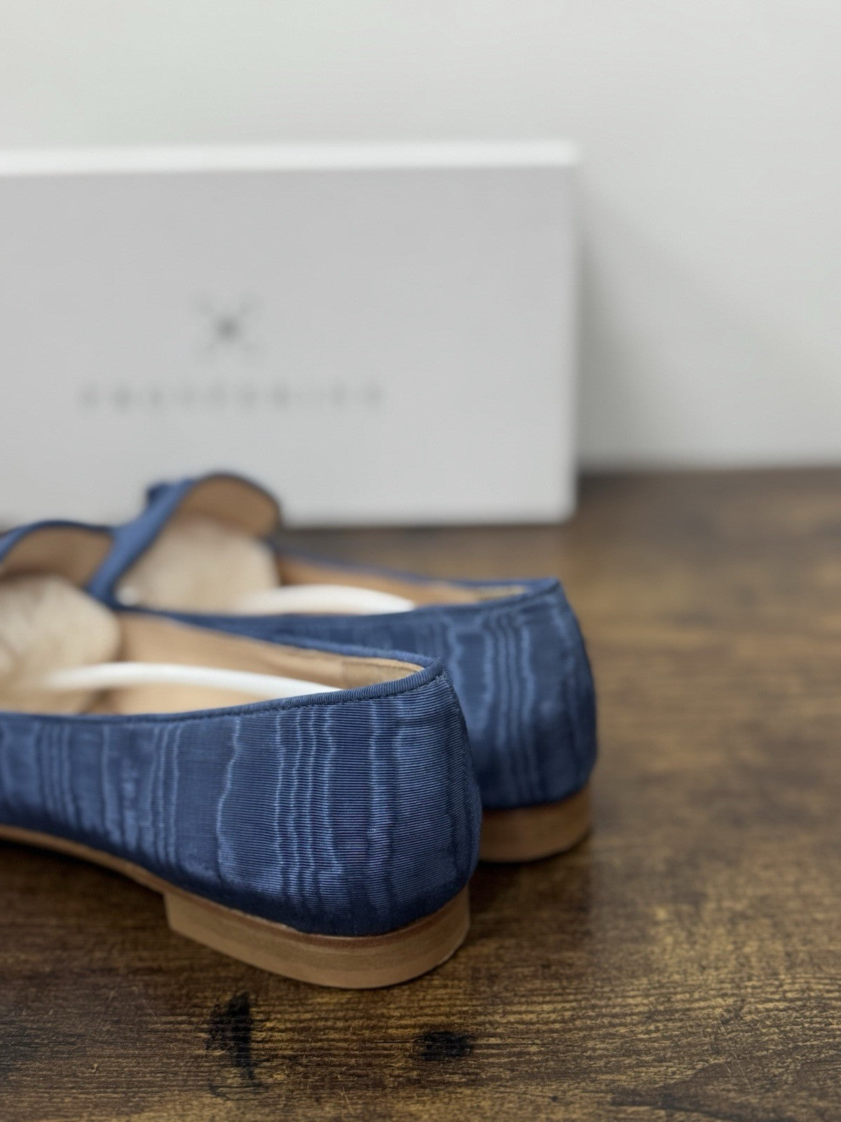 Prosperine Mocassino   Tessuto Moire’ Jeans    Flat  Scarpa Donna 39