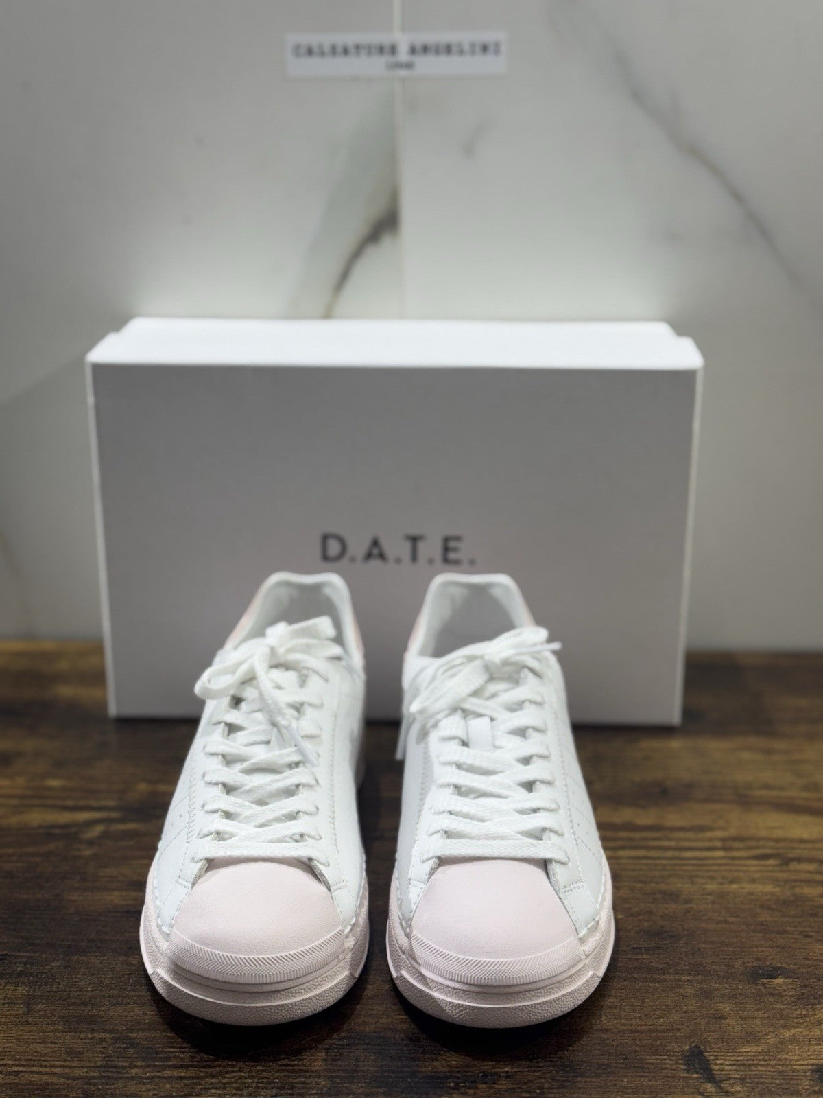D.A.T.E Base Island  Sneaker Bianca Pink Causal Scarpa Donna 38