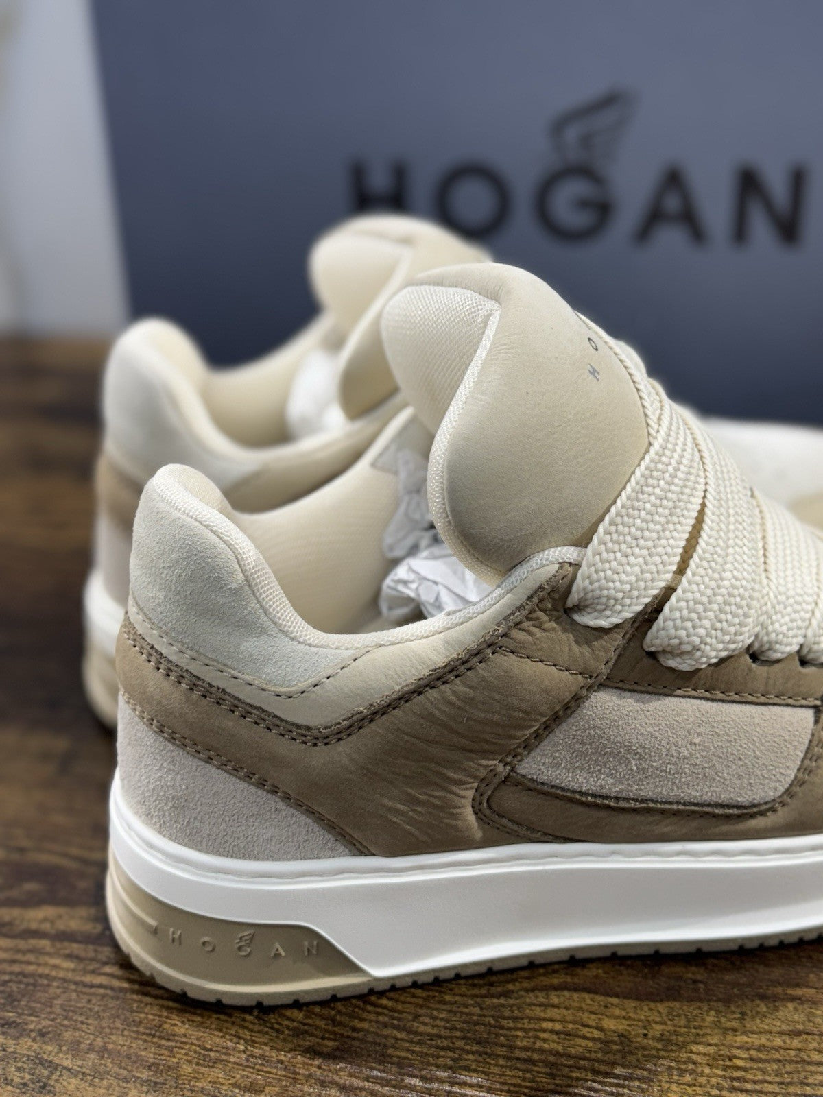 Hogan H667 Sneaker Beige Cuoio  Memory Foam Luxury Hogan Donna 40