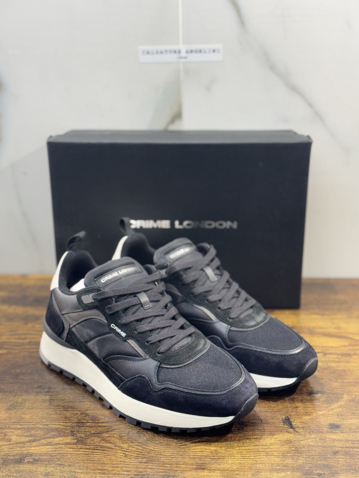 Crime London Sneaker Uomo Lunar       Pelle  Nero  Casual Men Shoes 41