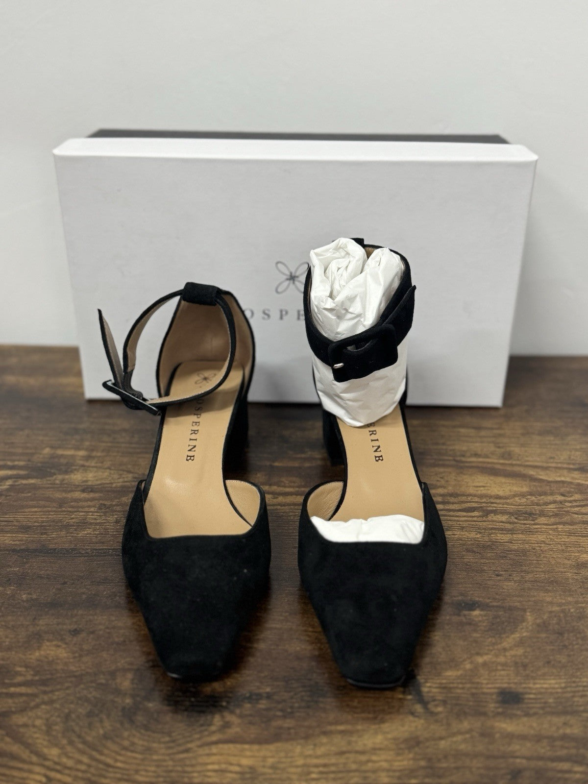 Prosperine Décolleté Suede Nero Con Tacco Scarpa Donna 38
