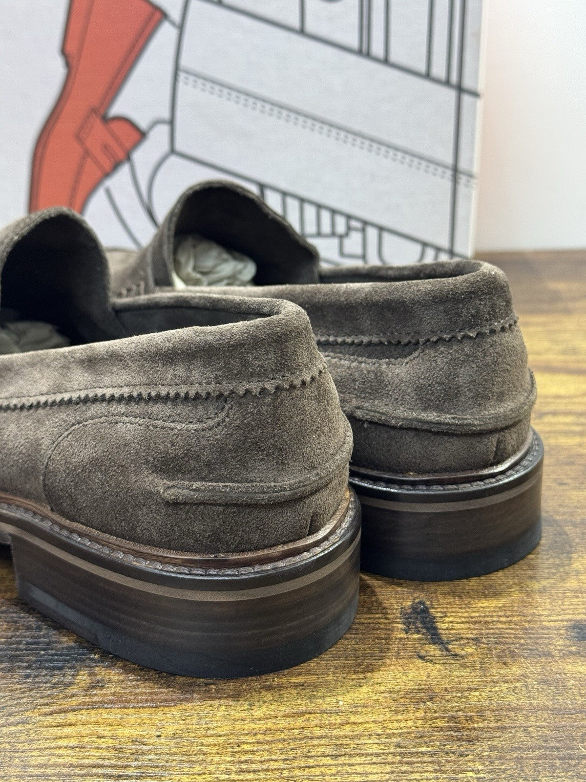 Il Mocassino Suede Testa Moro Casual Scarpa Uomo Fatta A Mano 41