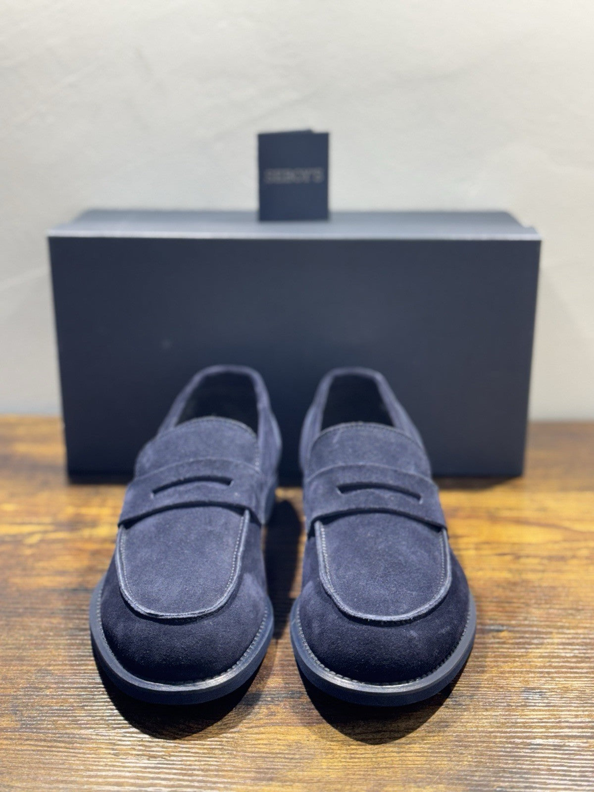 Seboy’s Mocassino Suede Blu Extra Light Made In Italy Uomo 42,5