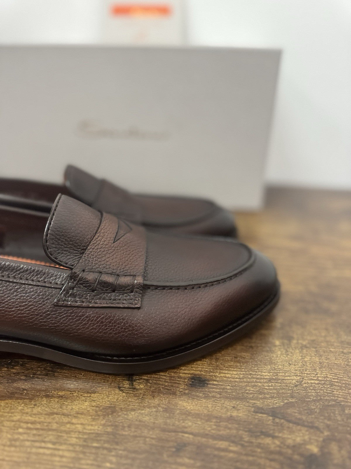 Santoni Mocassino Goodyear  Pelle  Marrone  Luxury Scarpa Santoni Uomo 42.5