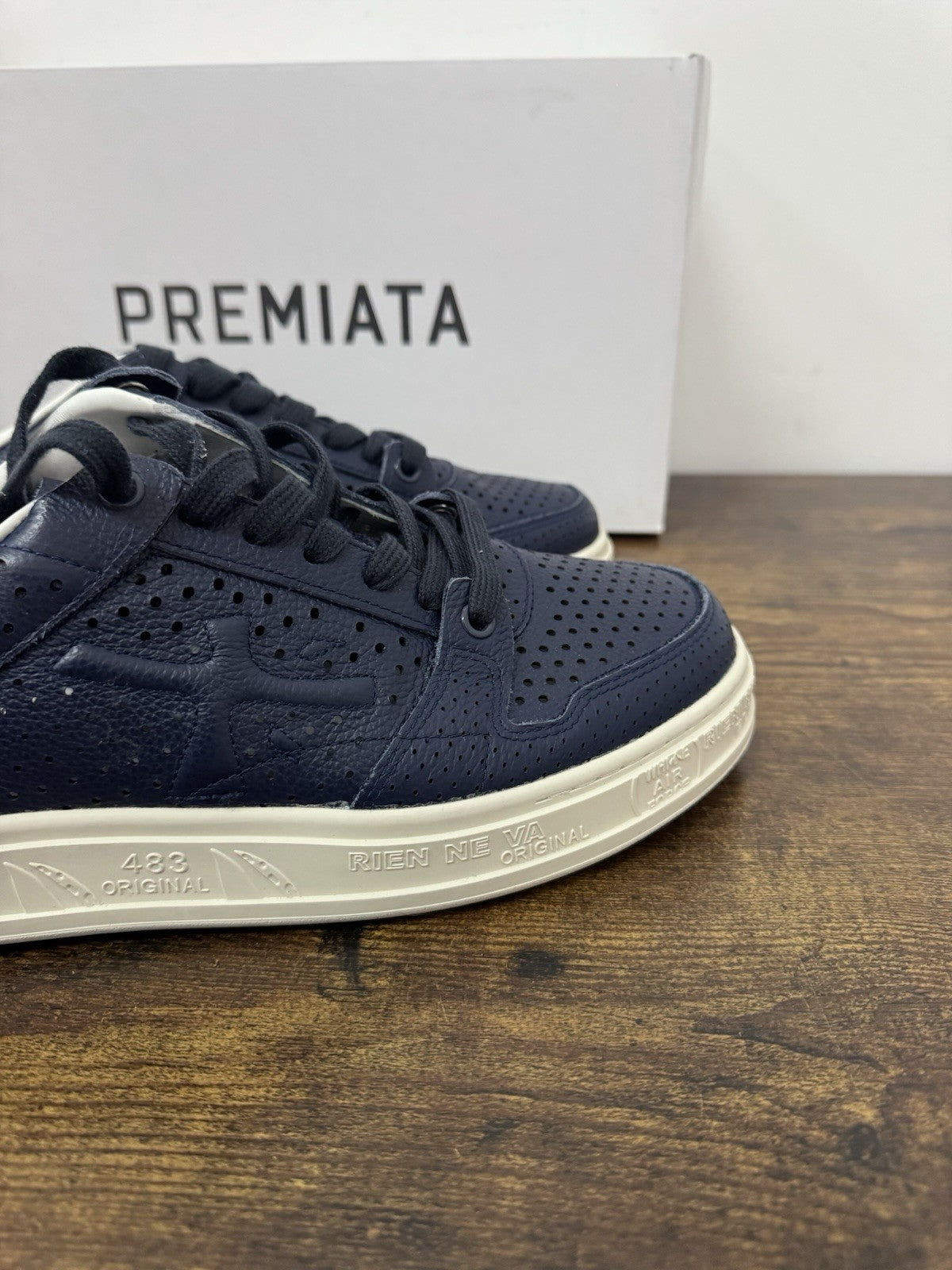 Premiata Quinn Sneaker Pelle Blu Casual Premiata Uomo 44