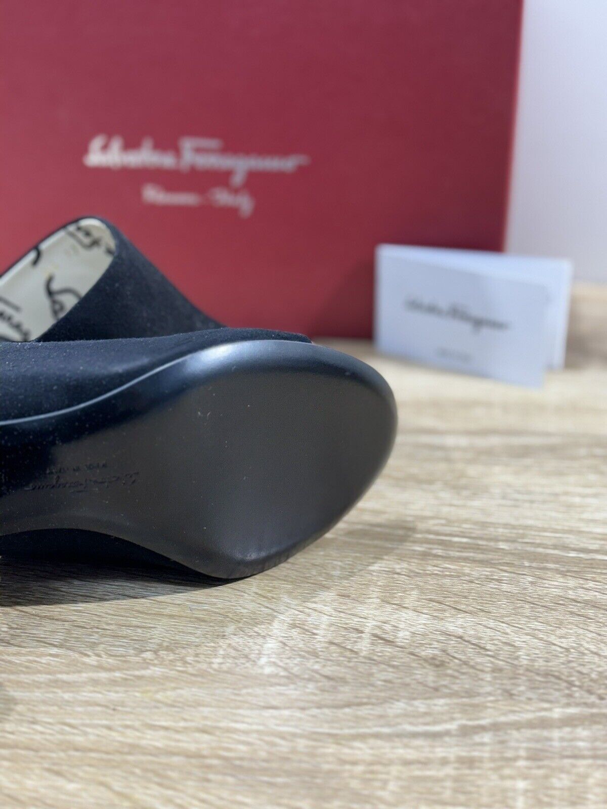 Salvatore Ferragamo Mule  Donna Sophie  Suede Nero Luxury Ferragamo Woman 37.5