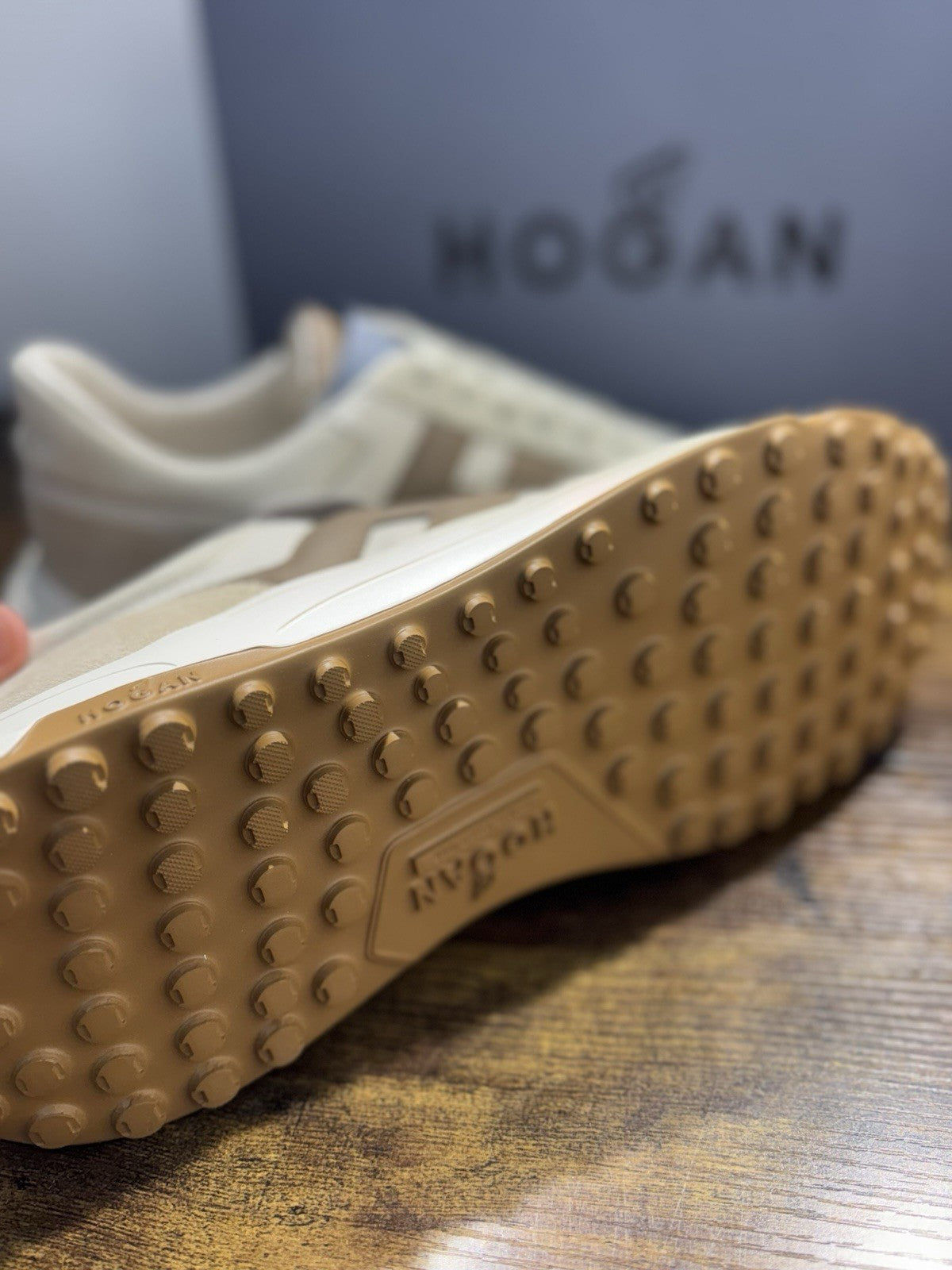 Hogan Hyperlight Sneaker Suede Brown Ivory     Memory Foam Causal Hogan Uomo 42