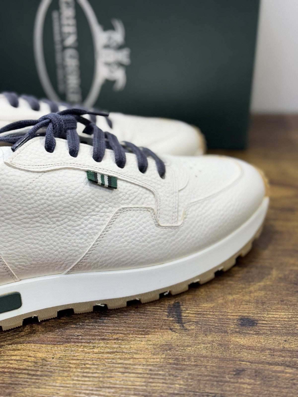 Green George Sneaker Pelle Bianca Uomo Ultra Flexible 42.5