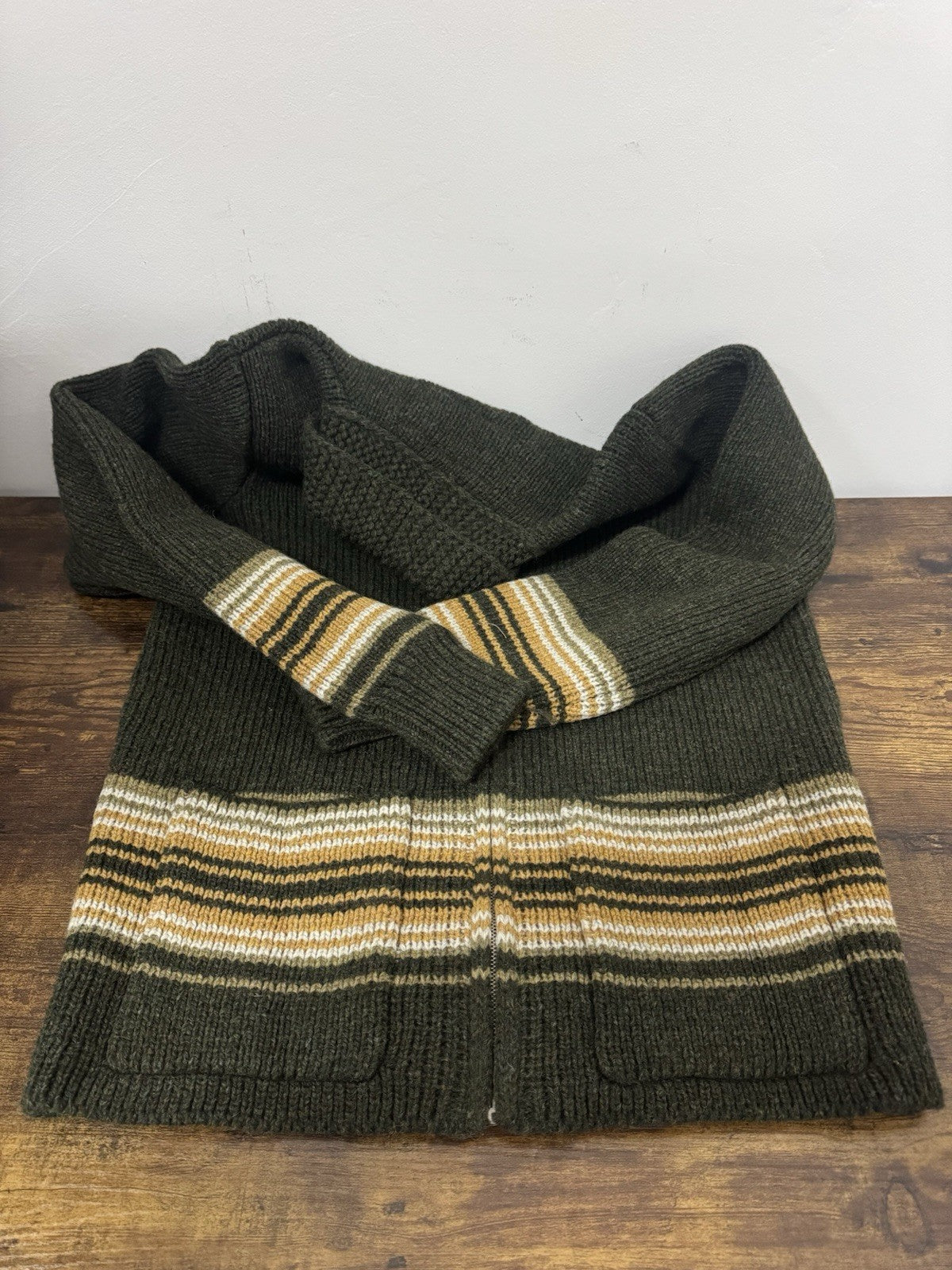 Casa Isaac Maglia Folk 100% Lana Vergine Casual Uomo 46