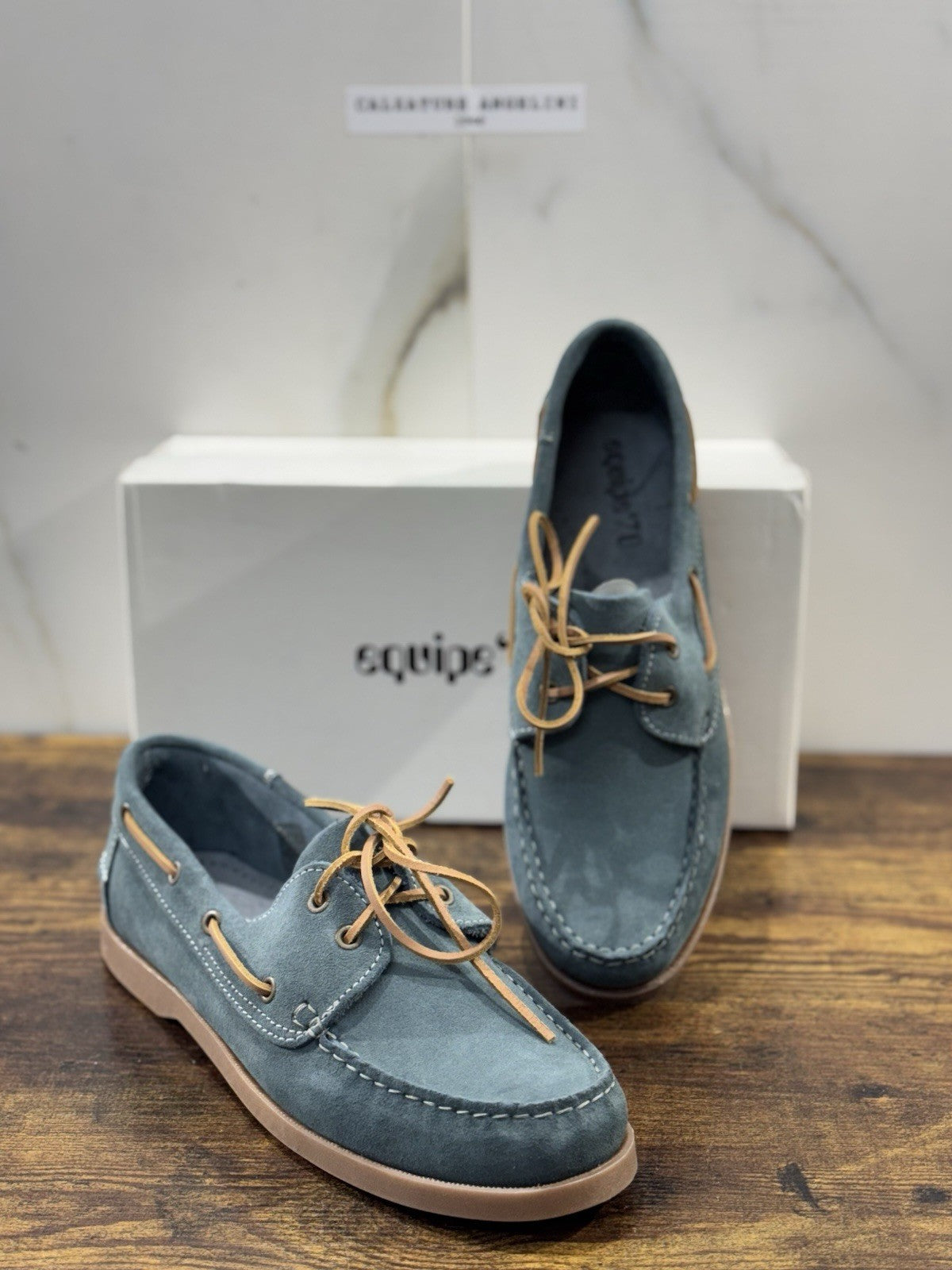 Equipe 70 Scarpa Da Barca Suede Sky Uomo 43