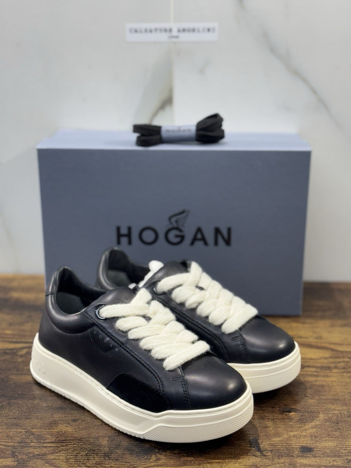 Hogan H667 Sneaker Pelle Nera Memory Foam Extra Light  Scarpa Hogan Donna 35.5