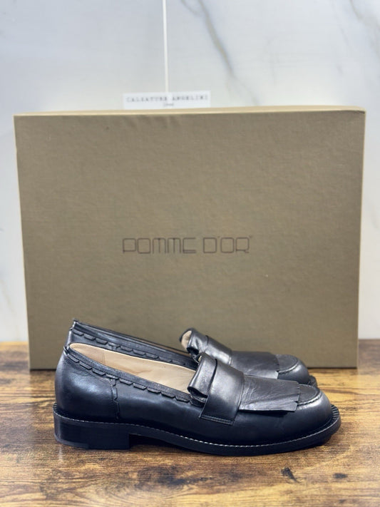 Pomme D’or Mocassino  Pelle Nero Casual Luxury Loafer Donna 41