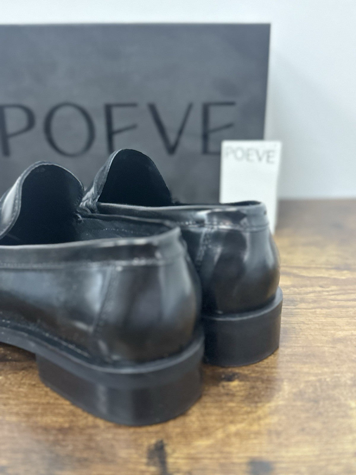 Poeve Mocassino Pelle Nero Causal Donna 40