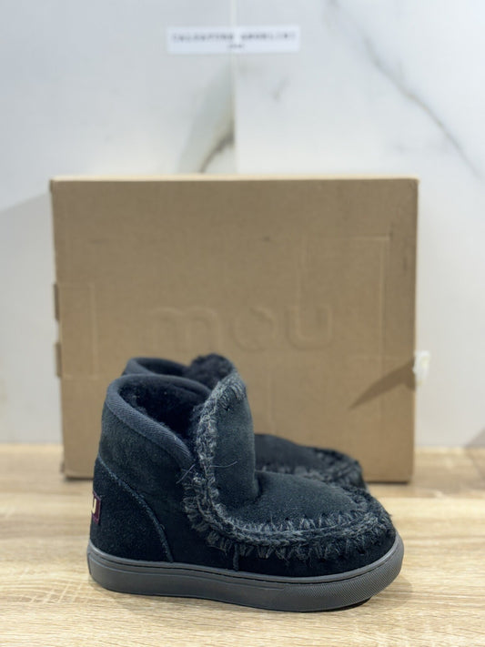 Mou Eskimo Sneaker Kid Suede Nero Bambina 30