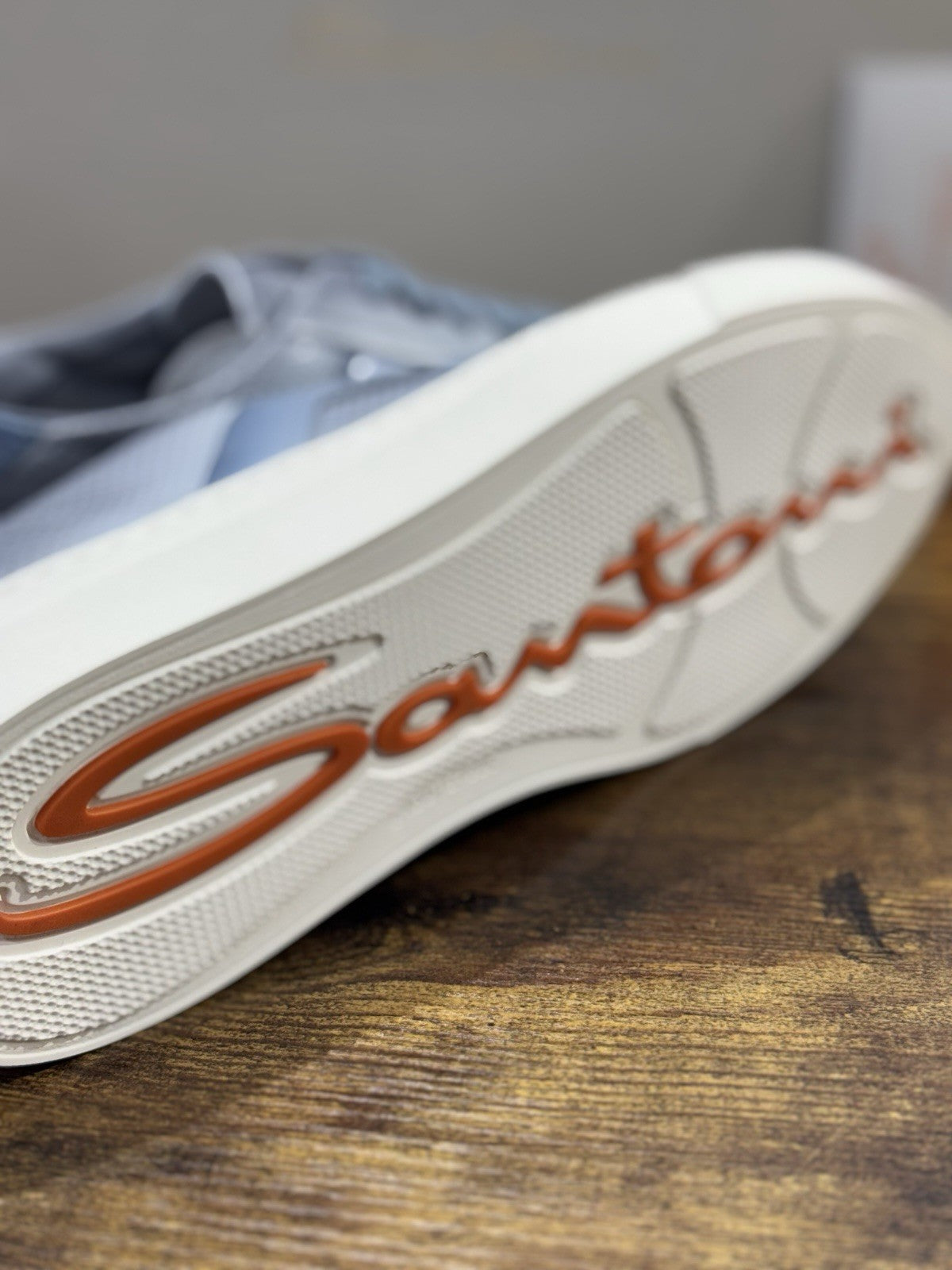 Santoni Sneaker DBS  Pelle Light Blue   Luxury Santoni Scarpe Uomo 41