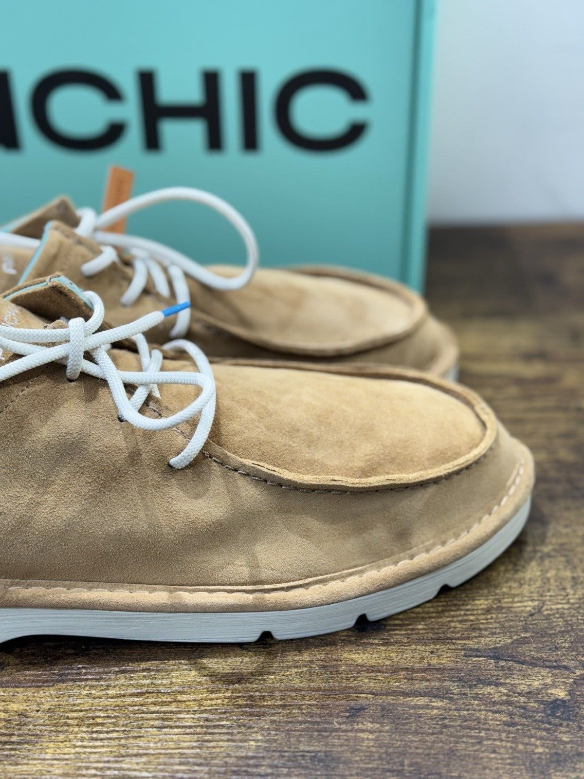 Panchic Lace Up Scarpa Suede Biscotto Casual Uomo 40
