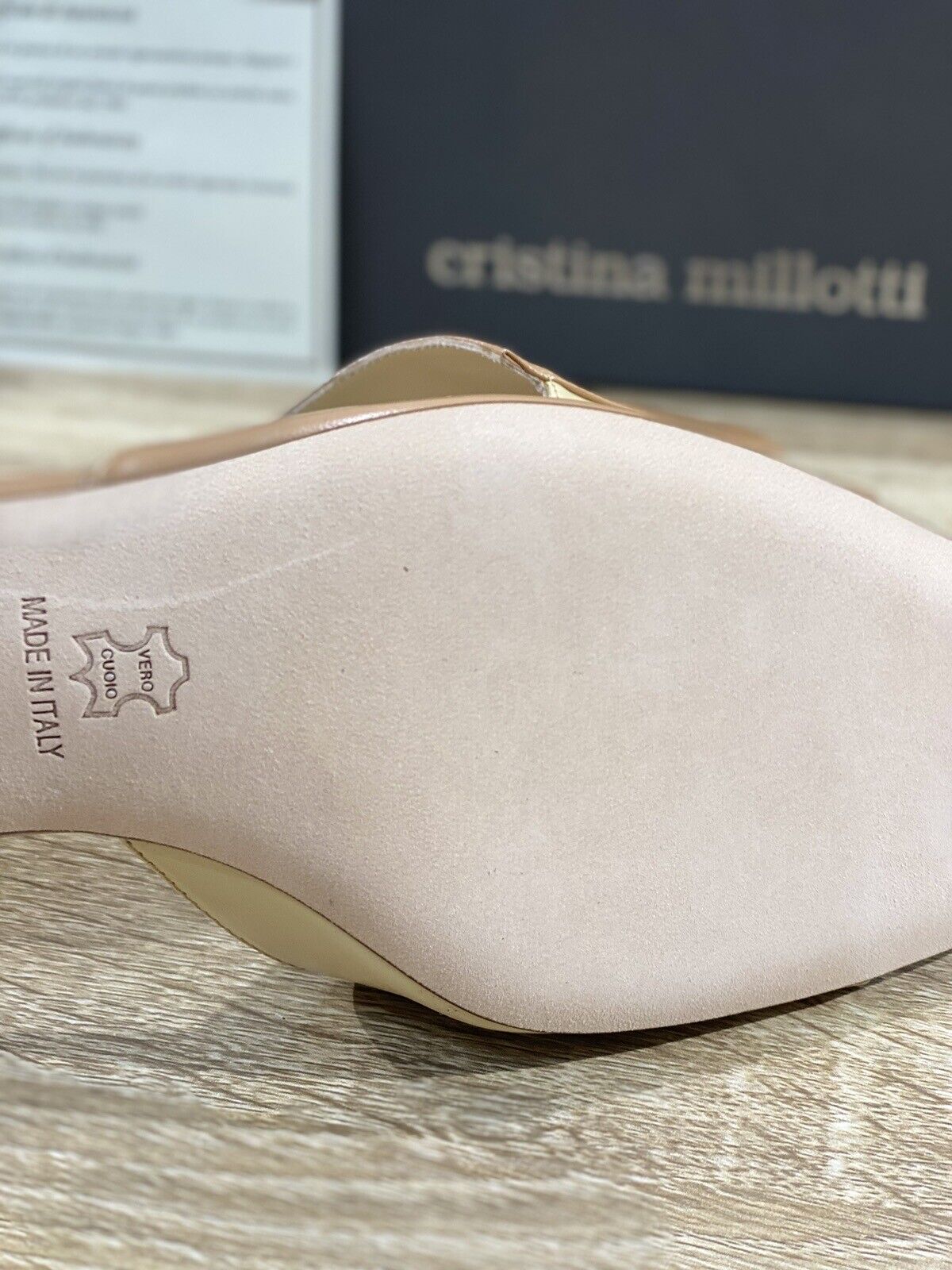 Cristina Millotti Sandalo Donna Pelle Soft Beige Luxury Handmade In Italy 39.5