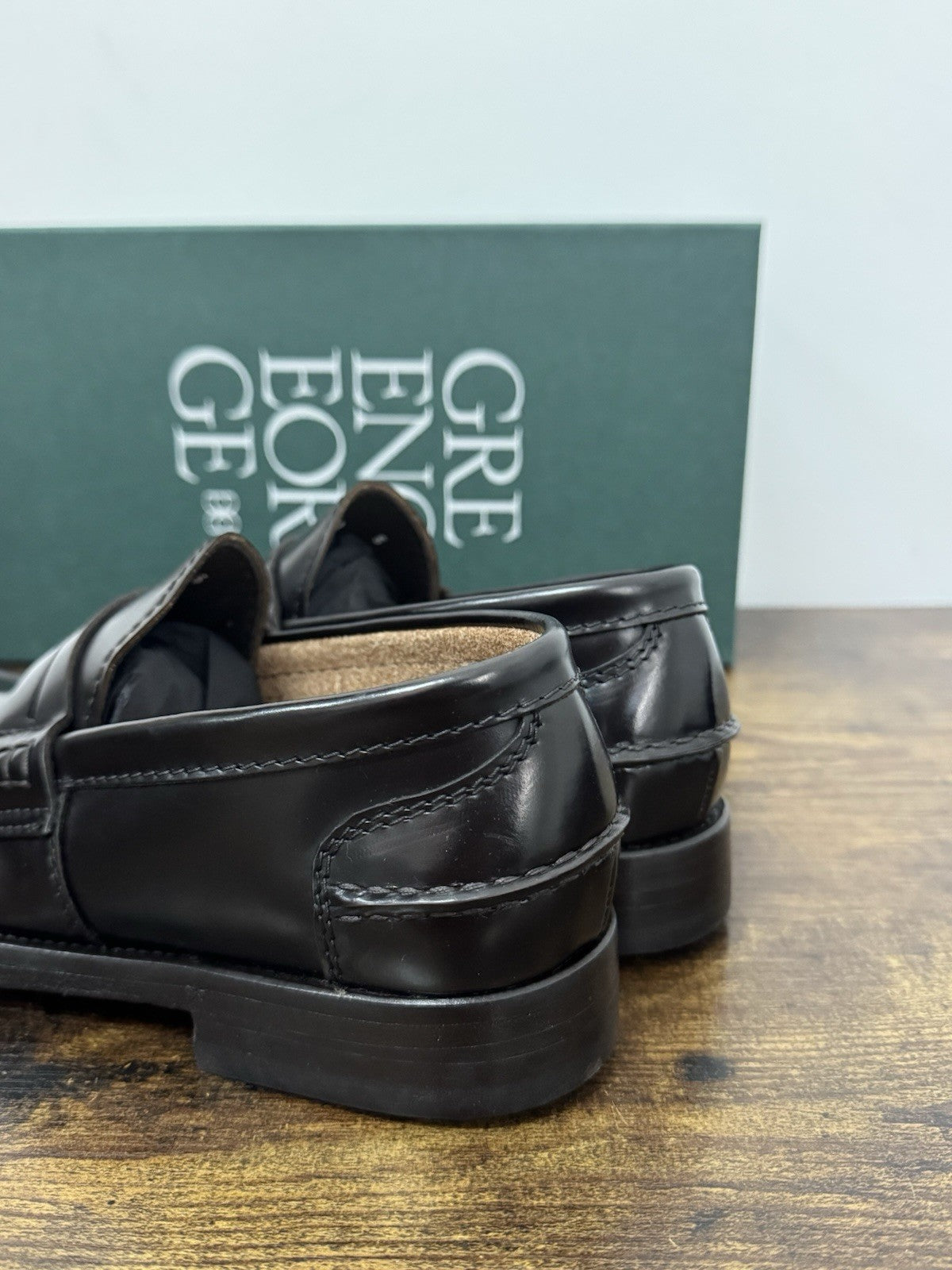 Green George Mocassino College Pelle Brown Fondo CuoioHandmade In Italy Uomo 39