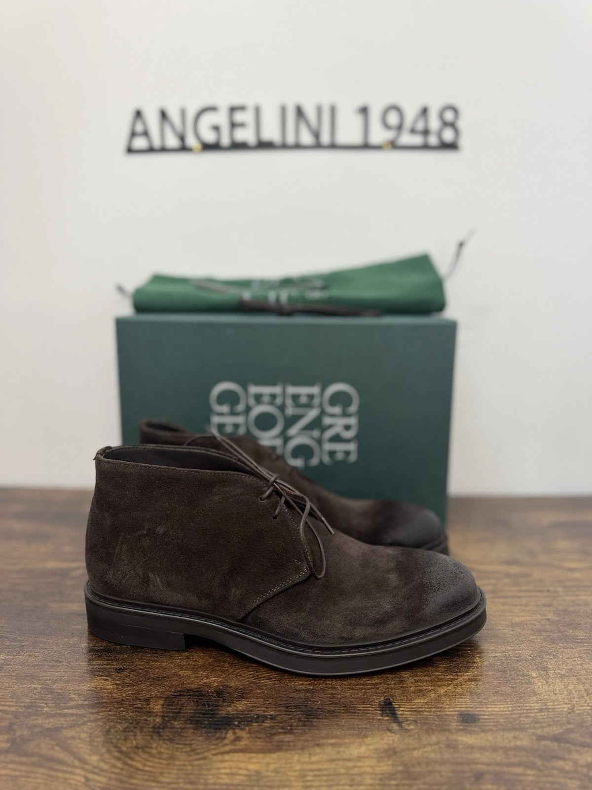 Green George Polacchino Suede T Moro Casual Boot Uomo 41