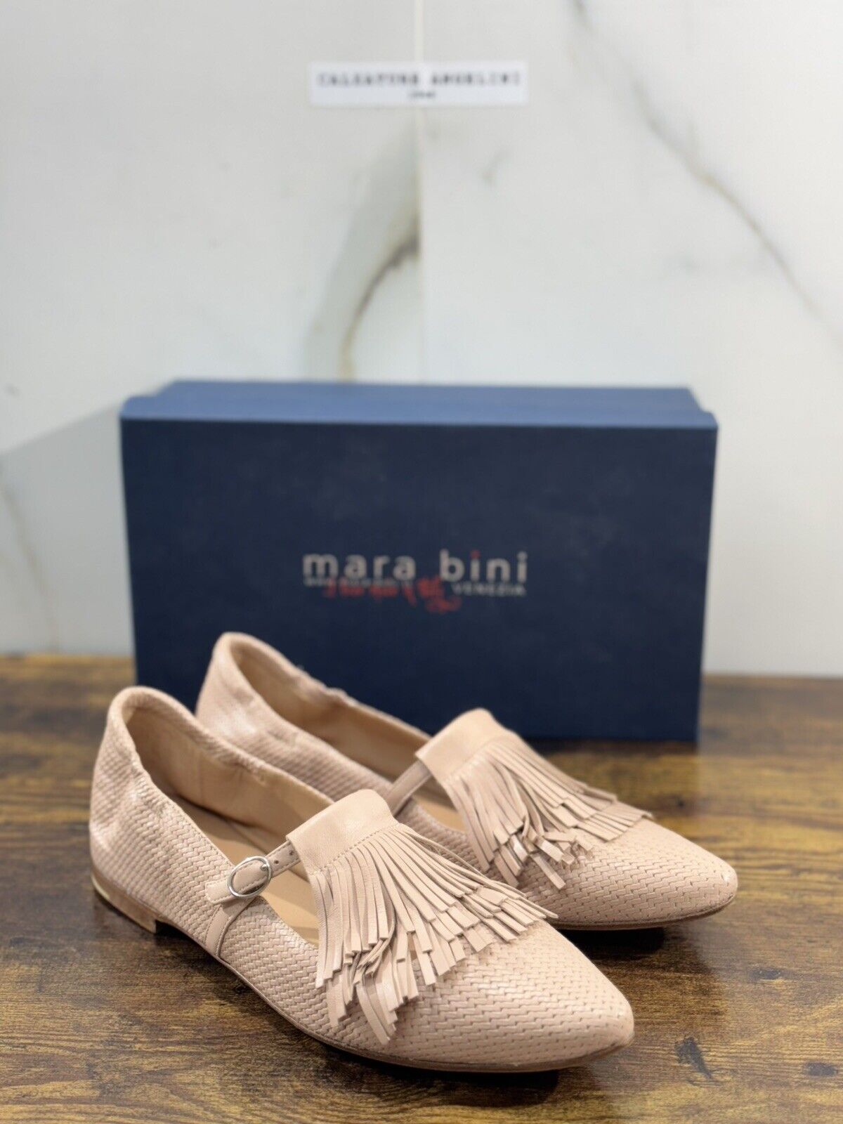 Mara Bini Ballerina   Donna Pelle Cipria     Handmade Sacchetto 40