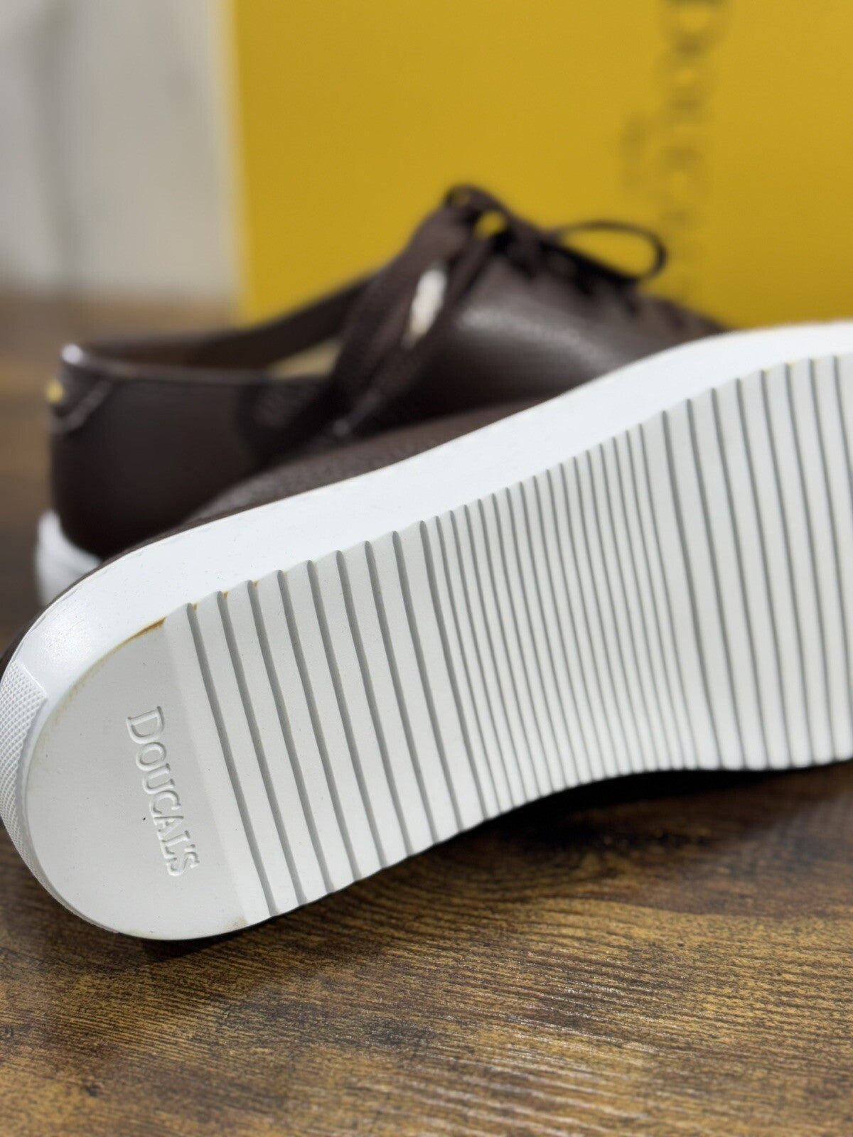 Doucal’s Sneaker Uomo Icon Pelle Brown   Luxury Men Shoes Doucal’s 43.5