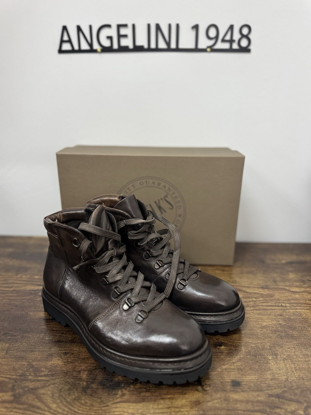 Pawelk’s Polacchino  Pedula Pelle Marrone Mountain Boot    Casual Boot Uomo 40