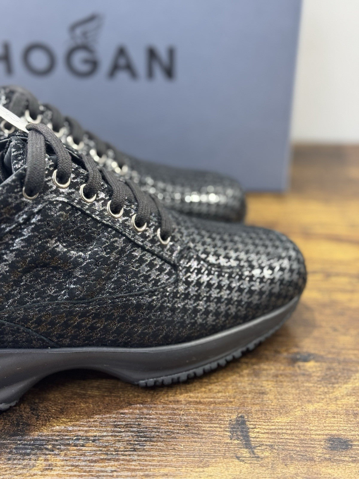 Hogan Interactive Pelle Argento Nero  Casual Hogan Donna 37