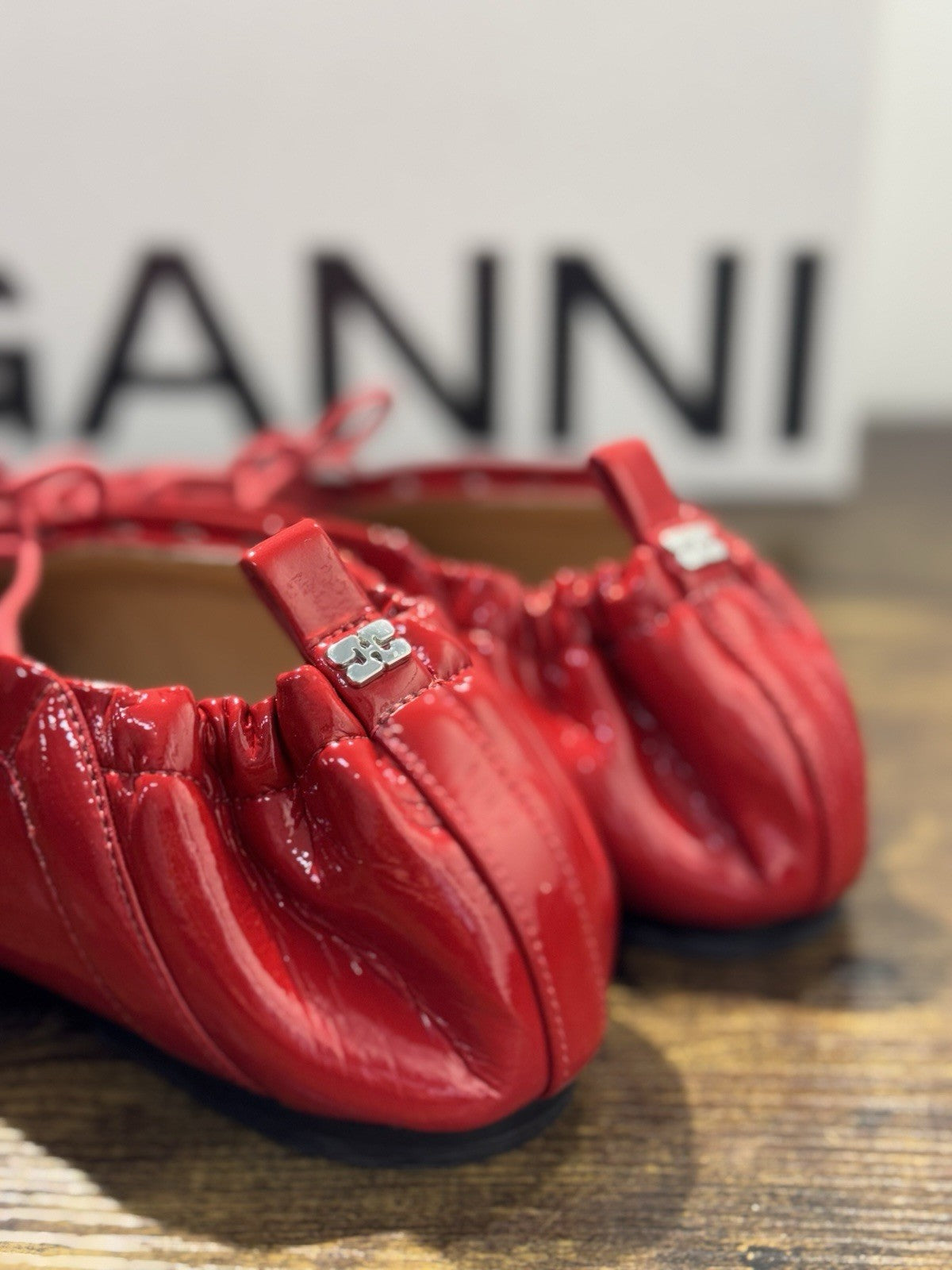 Ganni Ballerina Rossa Casual Ganni Scarpa Donna 39
