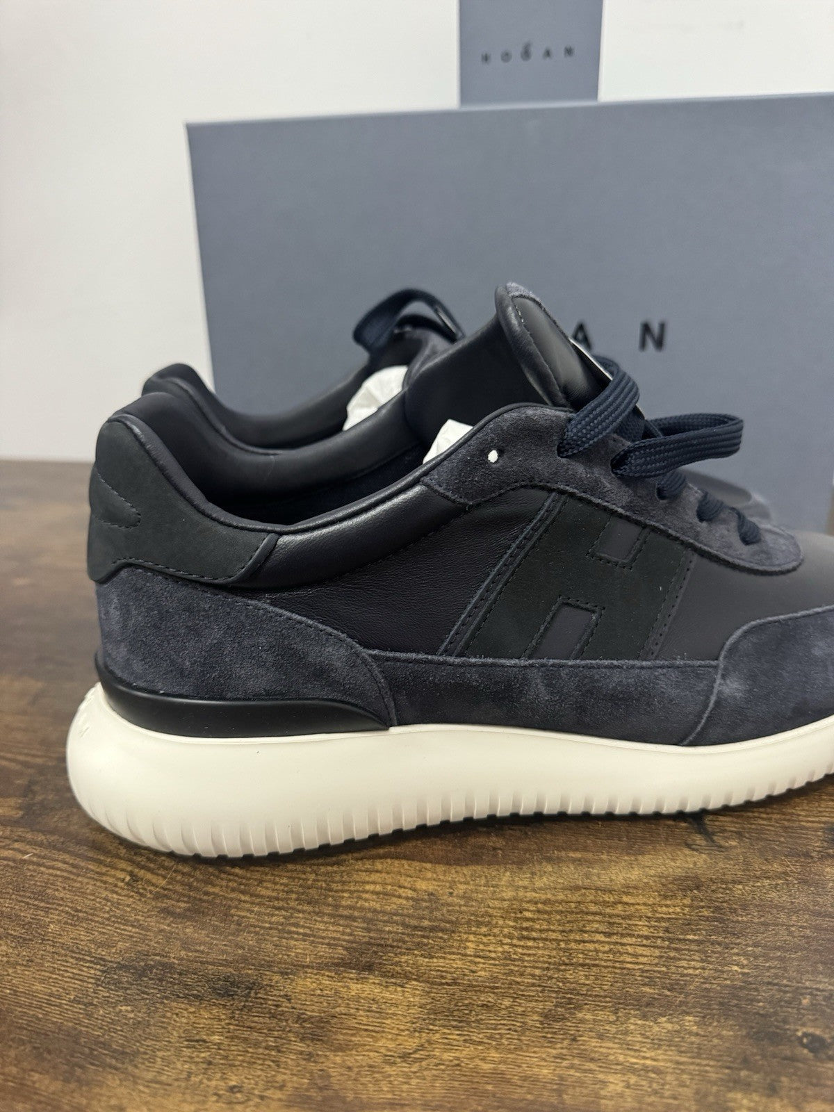 Hogan H709 sneaker Pelle Blu   memory foam Luxury HoganShoes Uomo 43