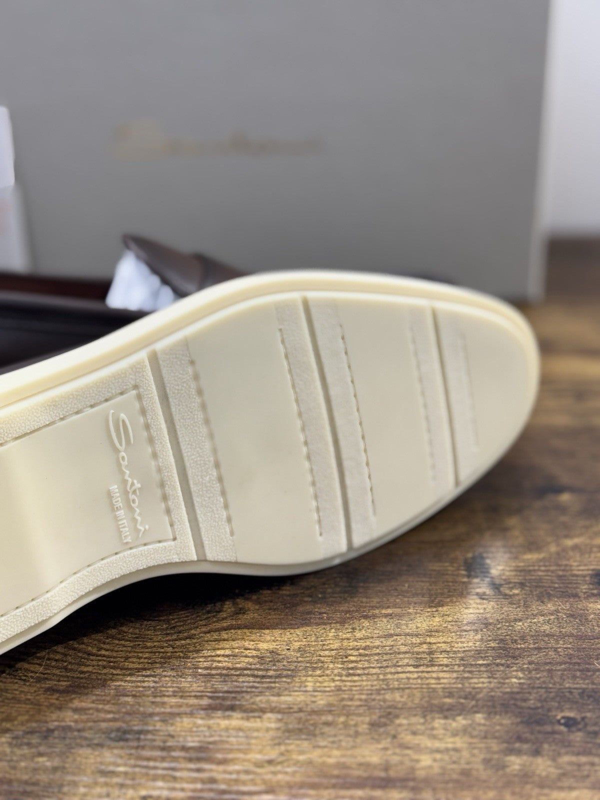 Santoni Mocassino Summer Walk Pelle Dark Brown  Luxury Santoni Scarpe Uomo 43