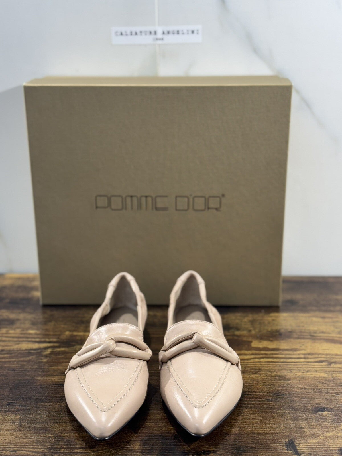 Pomme D’or Mocassino  Donna Pelle Beige    Handmade Woman Pomme D’or 37.5