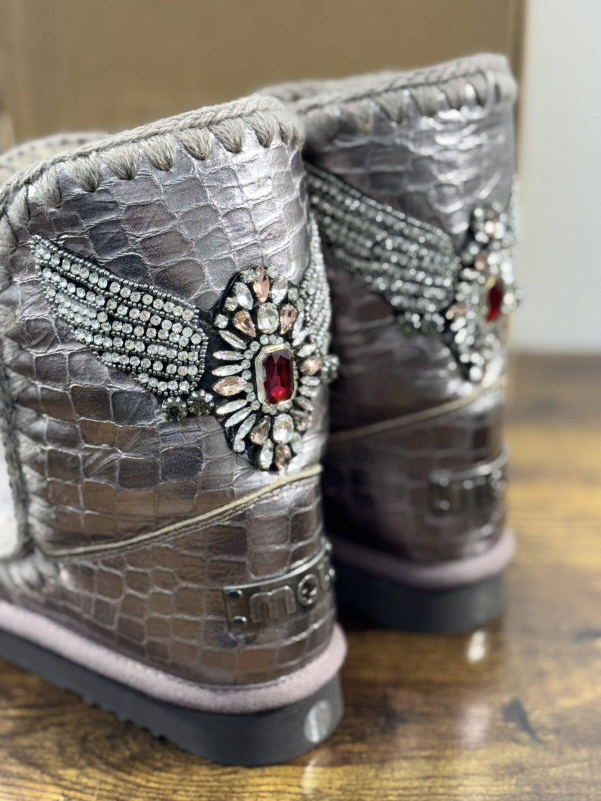 Mou eskimo 24 Grigio Stampa Cocco  Casual Mou Woman Boot 36