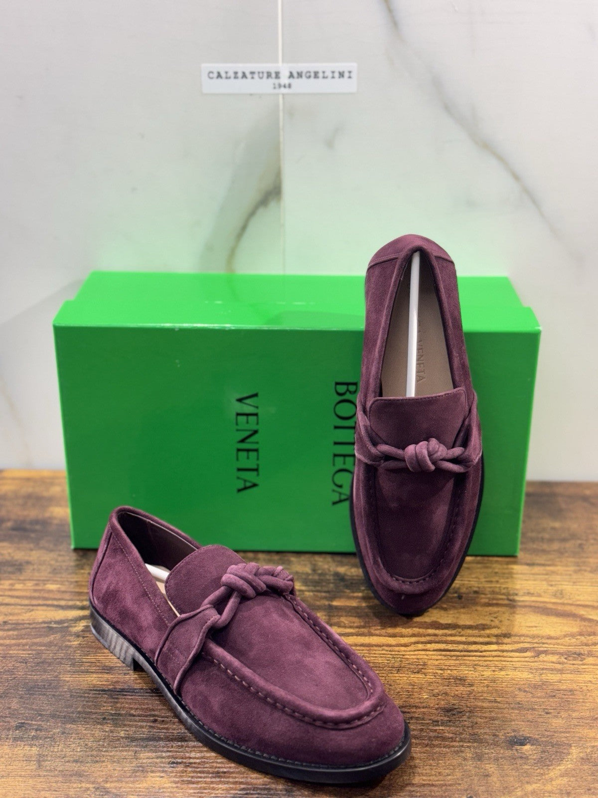 Bottega Veneta Mocassino Astaire Suede Dark Barolo Luxury Donna 38 