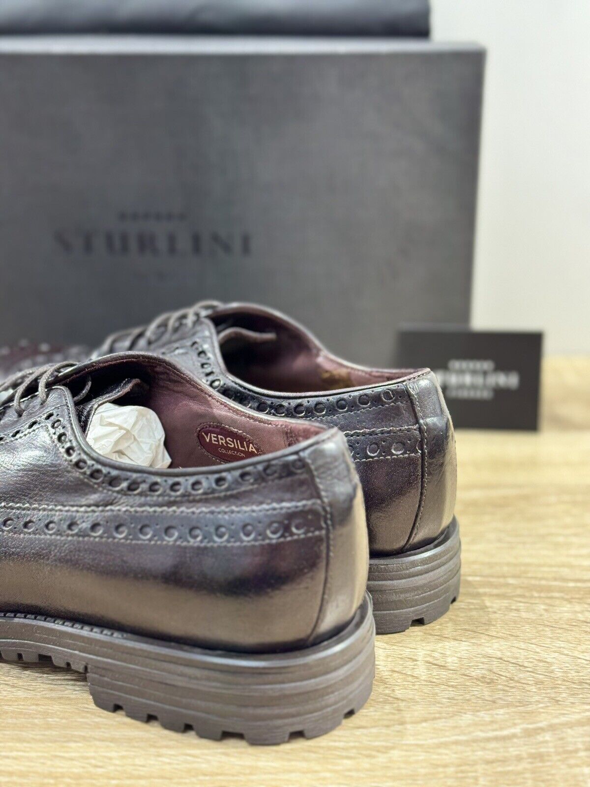 Sturlini Firenze Scarpa Uomo Pelle Bordo’ Luxury Craftmanship 41