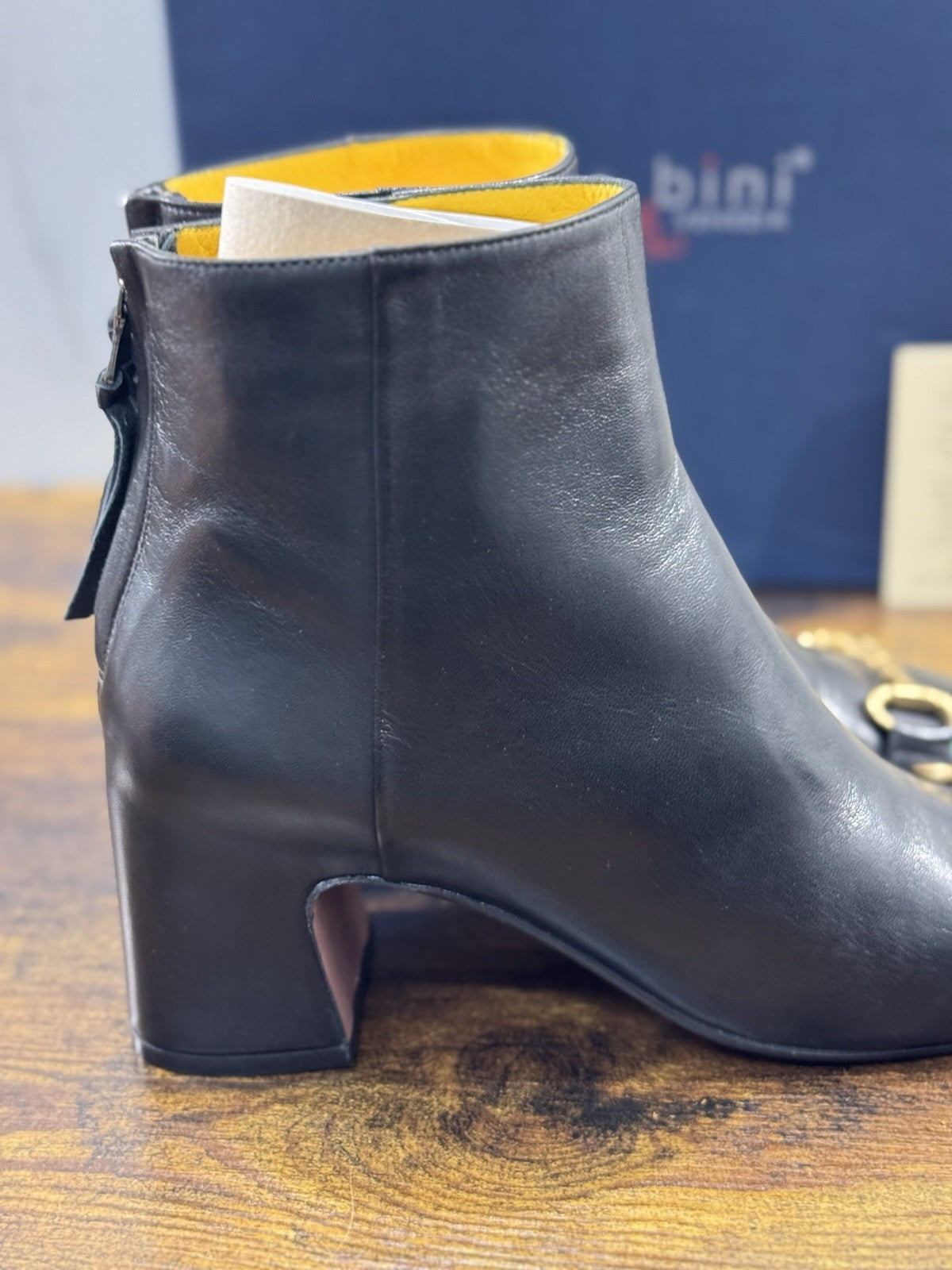 Mara Bini Stivaletto Donna Lavorazione A Sacchetto  Con Tacco Pelle Nera 40