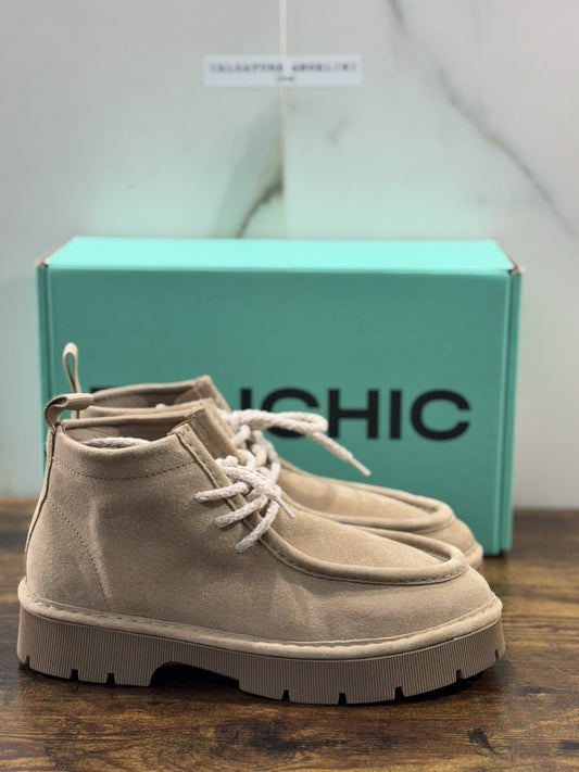 Panchic Ankle Boot Extra Light   Donna  Suede Beige   Causal Shoes   Panchic 41
