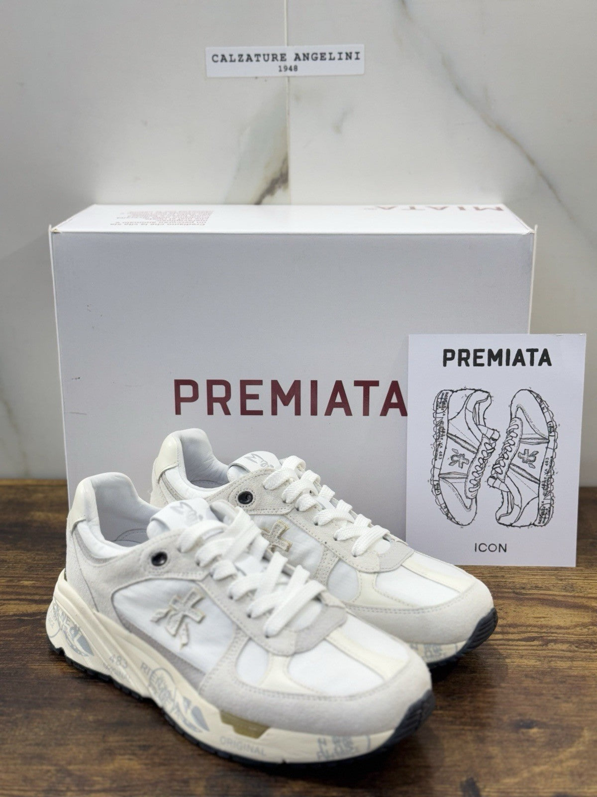 Premiata Sneaker Mased 7823    Pelle Bianca Casual Premiata Scarpa Donna 37